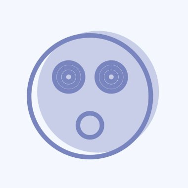 Simge Duygusallığı Şok Etti. Duygu Simgesi için uygun. İki ton stili. Basit dizayn edilebilir. tasarım şablonu. Basit gösterim