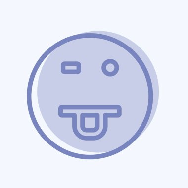 Simge Duygusallığı. Duygu Simgesi için uygun. İki ton stili. Basit dizayn edilebilir. tasarım şablonu. Basit gösterim