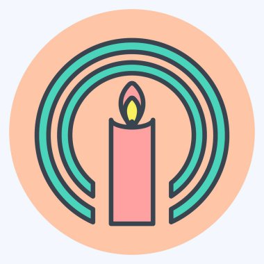 Simge İnancı. Topluluk sembolü için uygun. renk arkadaşı stili. Basit dizayn edilebilir. tasarım şablonu. Basit gösterim