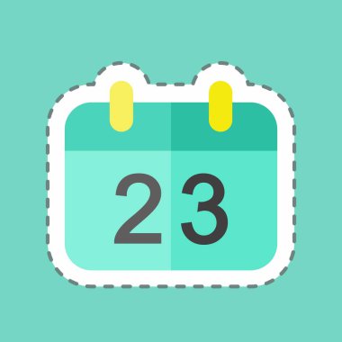 Çıkartma hattı Ulusal Etkinliği kesti. Topluluk sembolü için uygun. Basit dizayn edilebilir. tasarım şablonu. Basit gösterim