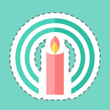 Çıkartma çizgisi Faith 'i kesti. Topluluk sembolü için uygun. Basit dizayn edilebilir. tasarım şablonu. Basit gösterim