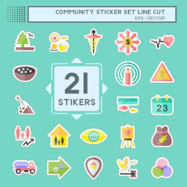 Toplumsal Çıkartma Hattı kesildi. Eğitim sembolü için uygun. Basit dizayn edilebilir. tasarım şablonu. Basit gösterim