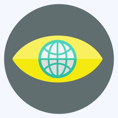 Simge İklim Eylemi. Topluluk sembolü için uygun. Düz stil. Basit dizayn edilebilir. tasarım şablonu. Basit gösterim