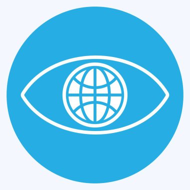 Simge İklim Eylemi. Topluluk sembolü için uygun. Mavi gözlü. Basit dizayn edilebilir. tasarım şablonu. Basit gösterim