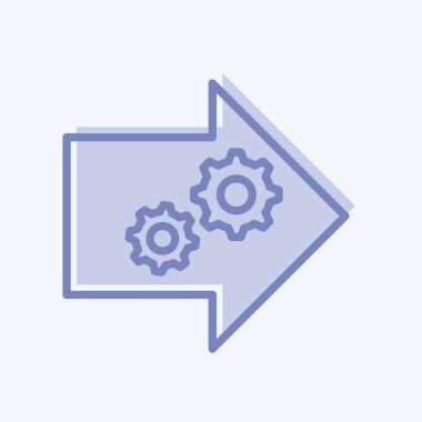 Simgesel Pratik Öğrenme. Topluluk sembolü için uygun. İki ton stili. Basit dizayn edilebilir. tasarım şablonu. Basit gösterim