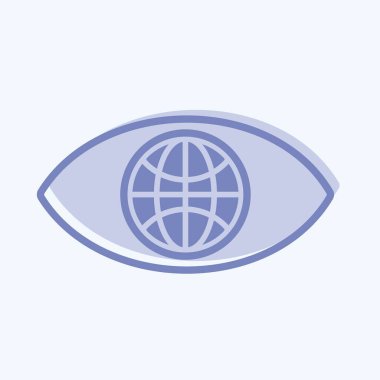 Simge İklim Eylemi. Topluluk sembolü için uygun. İki ton stili. Basit dizayn edilebilir. tasarım şablonu. Basit gösterim