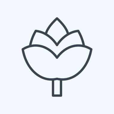 Simge Gülü. Düğün sembolü için uygun. Sıra tarzı. Basit dizayn edilebilir. tasarım şablonu. Basit gösterim