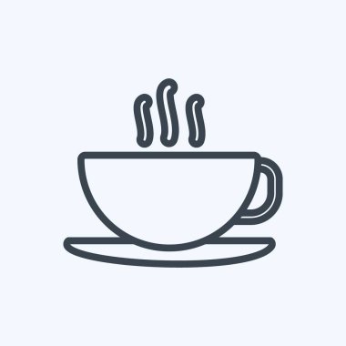 İkon kahve kupası. Düğün sembolü için uygun. Sıra tarzı. Basit dizayn edilebilir. tasarım şablonu. Basit gösterim