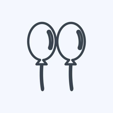 İkon Balonlar. Düğün sembolü için uygun. Sıra tarzı. Basit dizayn edilebilir. tasarım şablonu. Basit gösterim