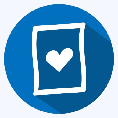 Simge Mektubu. Düğün sembolü için uygun. Uzun gölge tarzı. Basit dizayn edilebilir. tasarım şablonu. Basit gösterim