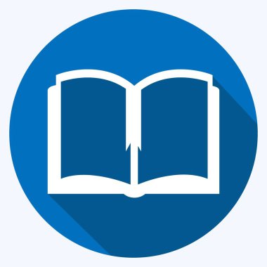 Simge Kitabı. Düğün sembolü için uygun. Uzun gölge tarzı. Basit dizayn edilebilir. tasarım şablonu. Basit gösterim