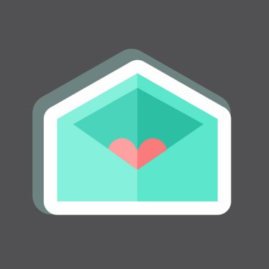 Etiket Zarfı. Düğün sembolü için uygun. Basit dizayn edilebilir. tasarım şablonu. Basit gösterim