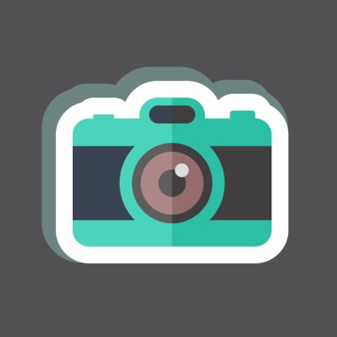 Etiket Kamerası. Düğün sembolü için uygun. Basit dizayn edilebilir. tasarım şablonu. Basit gösterim