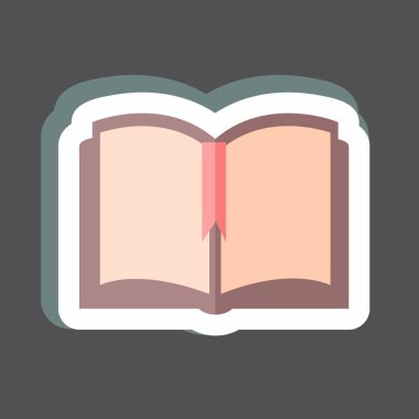 Çıkartma Defteri. Düğün sembolü için uygun. Basit dizayn edilebilir. tasarım şablonu. Basit gösterim