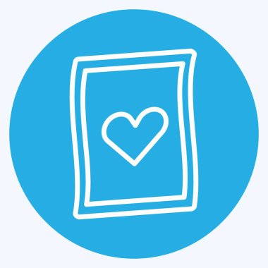 Simge Mektubu. Düğün sembolü için uygun. Mavi gözlü. Basit dizayn edilebilir. tasarım şablonu. Basit gösterim