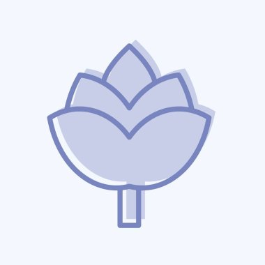 Simge Gülü. Düğün sembolü için uygun. İki ton stili. Basit dizayn edilebilir. tasarım şablonu. Basit gösterim