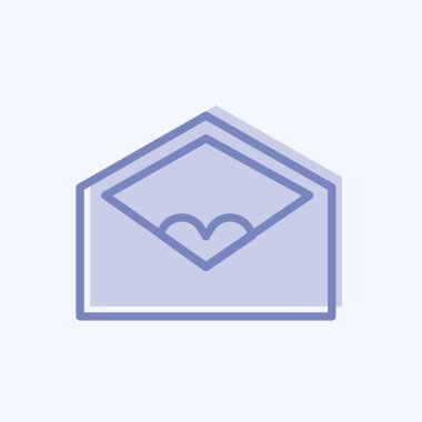 Simge Zarfı. Düğün sembolü için uygun. İki ton stili. Basit dizayn edilebilir. tasarım şablonu. Basit gösterim