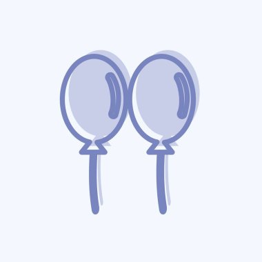 İkon Balonlar. Düğün sembolü için uygun. İki ton stili. Basit dizayn edilebilir. tasarım şablonu. Basit gösterim