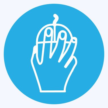 Fare Kullanan Simge. El Eylemleri sembolü için uygun. Mavi gözlü. Basit dizayn edilebilir. tasarım şablonu. Basit gösterim