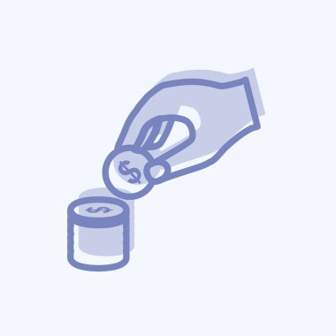 Simge Yığını Bozuklukları. El Eylemleri sembolü için uygun. İki ton stili. Basit dizayn edilebilir. tasarım şablonu. Basit gösterim