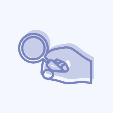 Simge Tutma Büyüteci. El Eylemleri sembolü için uygun. İki ton stili. Basit dizayn edilebilir. tasarım şablonu. Basit gösterim