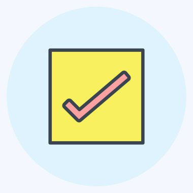 Simge hatırlatıcıları. Mobil Uygulamalar sembolü için uygun. renk arkadaşı stili. Basit dizayn edilebilir. tasarım şablonu. Basit gösterim