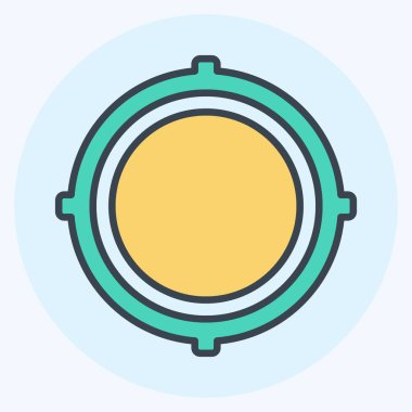 Simge Konum Erişimi. Mobil Uygulamalar sembolü için uygun. renk arkadaşı stili. Basit dizayn edilebilir. tasarım şablonu. Basit gösterim