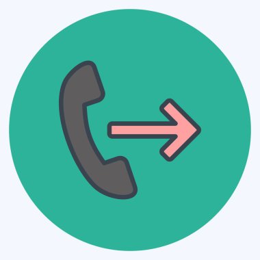 Simge Çağrısı yönlendirmesi. Mobil Uygulamalar sembolü için uygun. renk arkadaşı stili. Basit dizayn edilebilir. tasarım şablonu. Basit gösterim