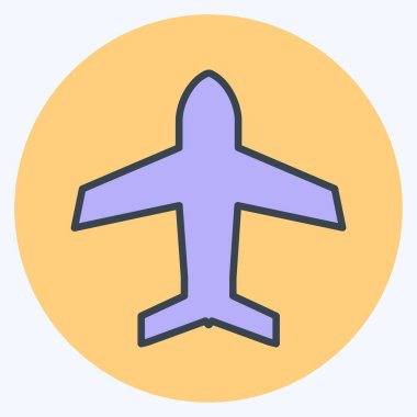 Simge uçak modu. Mobil Uygulamalar sembolü için uygun. renk arkadaşı stili. Basit dizayn edilebilir. tasarım şablonu. Basit gösterim