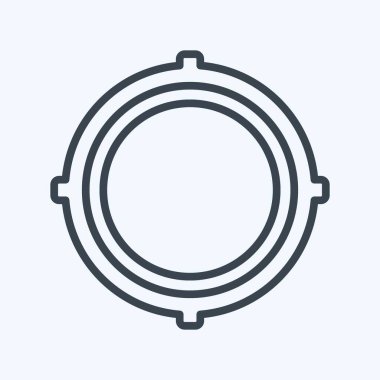 Simge Konum Erişimi. Mobil Uygulamalar sembolü için uygun. Sıra tarzı. Basit dizayn edilebilir. tasarım şablonu. Basit gösterim