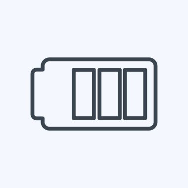 Mobil Uygulamalar sembolü için uygun Simge 1 Bataryası. Sıra tarzı. Basit dizayn edilebilir. tasarım şablonu. Basit gösterim