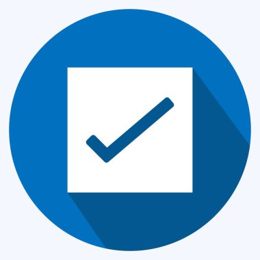 Simge hatırlatıcıları. Mobil Uygulamalar sembolü için uygun. Uzun gölge tarzı. Basit dizayn edilebilir. tasarım şablonu. Basit gösterim