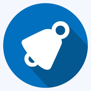 Simge Ses Etkin. Mobil Uygulamalar sembolü için uygun. Uzun gölge tarzı. Basit dizayn edilebilir. tasarım şablonu. Basit gösterim