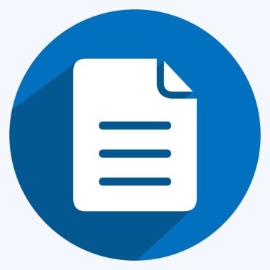 Simge Notları. Mobil Uygulamalar sembolü için uygun. Uzun gölge tarzı. Basit dizayn edilebilir. tasarım şablonu. Basit gösterim