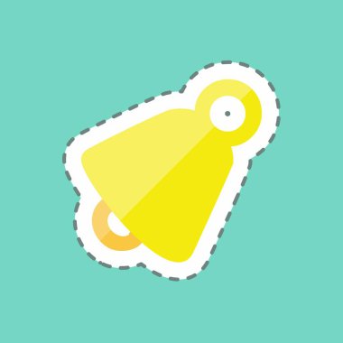 Çıkartma hattı Ses Etkinliğini kesti. Mobil Uygulamalar sembolü için uygun. Basit dizayn edilebilir. tasarım şablonu. Basit gösterim