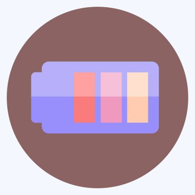 Mobil Uygulamalar sembolü için uygun Simge 1 Bataryası. Düz stil. Basit dizayn edilebilir. tasarım şablonu. Basit gösterim