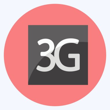 Simge 3G. Mobil Uygulamalar sembolü için uygun. Düz stil. Basit dizayn edilebilir. tasarım şablonu. Basit gösterim