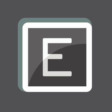 Çıkartma Sınırı. Mobil Uygulamalar sembolü için uygun. Basit dizayn edilebilir. tasarım şablonu. Basit gösterim