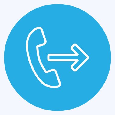 Simge Çağrısı yönlendirmesi. Mobil Uygulamalar sembolü için uygun. Mavi gözlü. Basit dizayn edilebilir. tasarım şablonu. Basit gösterim