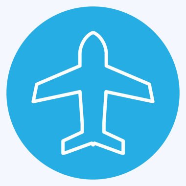 Simge uçak modu. Mobil Uygulamalar sembolü için uygun. Mavi gözlü. Basit dizayn edilebilir. tasarım şablonu. Basit gösterim