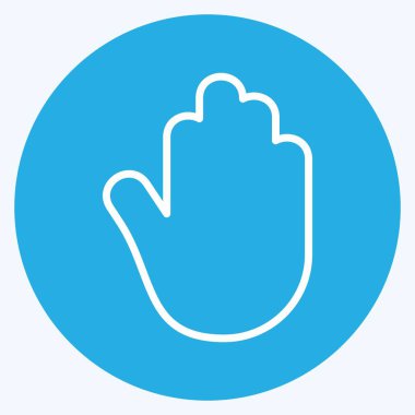 Simge Erişilebilirliği. Mobil Uygulamalar sembolü için uygun. Mavi gözlü. Basit dizayn edilebilir. tasarım şablonu. Basit gösterim