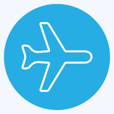 Simge Uçak Modu. Mobil Uygulamalar sembolü için uygun. Mavi gözlü. Basit dizayn edilebilir. tasarım şablonu. Basit gösterim