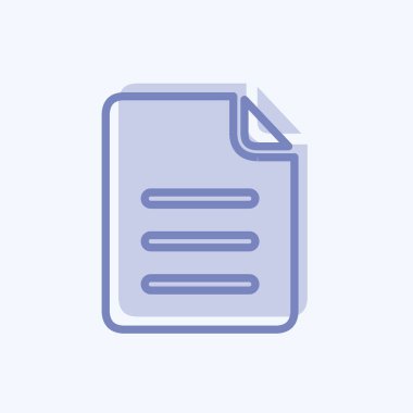 Simge Notları. Mobil Uygulamalar sembolü için uygun. İki ton stili. Basit dizayn edilebilir. tasarım şablonu. Basit gösterim