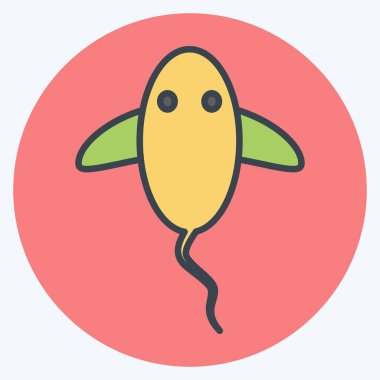 Icon Ray Fish. Deniz sembolü için uygun. renk arkadaşı stili. Basit dizayn edilebilir. tasarım şablonu. Basit gösterim