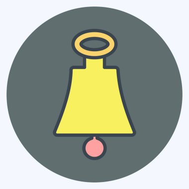 Icon Bell. Deniz sembolü için uygun. renk arkadaşı stili. Basit dizayn edilebilir. tasarım şablonu. Basit gösterim