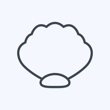 Simge Deniz Kabuğu. Deniz sembolü için uygun. Sıra tarzı. Basit dizayn edilebilir. tasarım şablonu. Basit gösterim