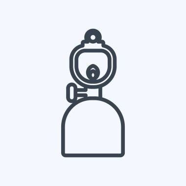 Icon Gaz Lambası. Deniz sembolü için uygun. Sıra tarzı. Basit dizayn edilebilir. tasarım şablonu. Basit gösterim