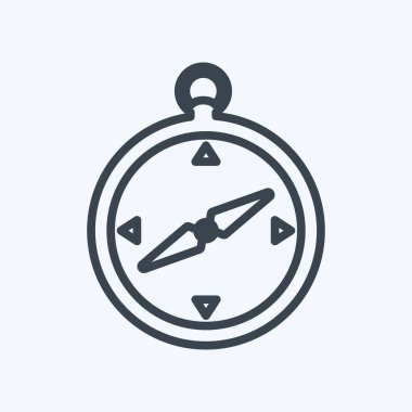 Simge Pusula. Deniz sembolü için uygun. Sıra tarzı. Basit dizayn edilebilir. tasarım şablonu. Basit gösterim