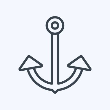 Deniz sembolü için uygun simge 2. Sıra tarzı. Basit dizayn edilebilir. tasarım şablonu. Basit gösterim