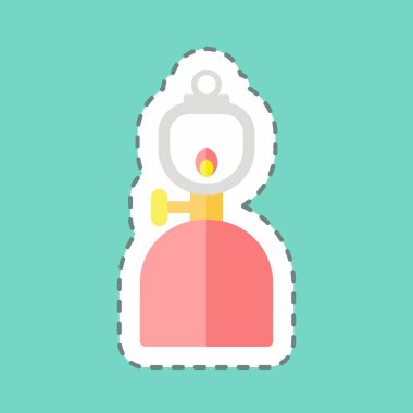 Çıkartma hattı gaz lambasını kesti. Deniz sembolü için uygun. Basit dizayn edilebilir. tasarım şablonu. Basit gösterim